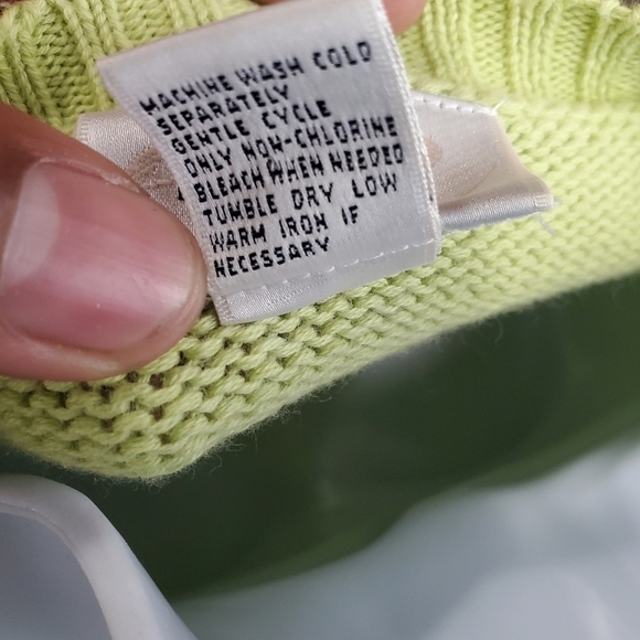 Vintage Essential Elements Sweater Women XL Crew Neck Green - Picture 5 of 7